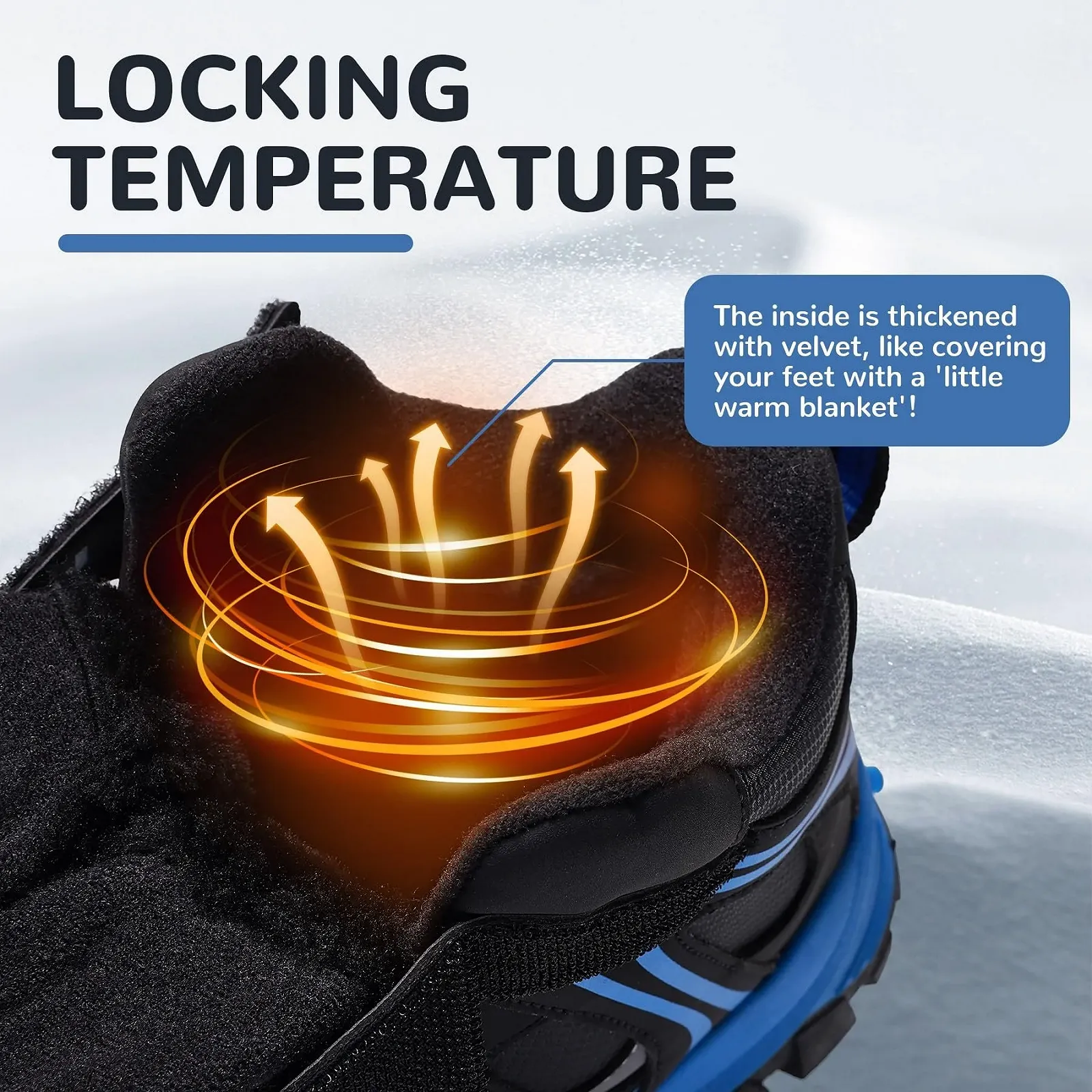 Зимние детские ботинки ASHION для мальчиков и девочек, утепленные снеговые сапоги для трекинга, фото №3