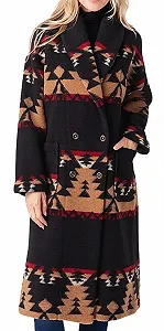 Пальто AAOutfitz Kelly Жіноче Reilly Beth Dutton З принтом Чорний - Фото 1