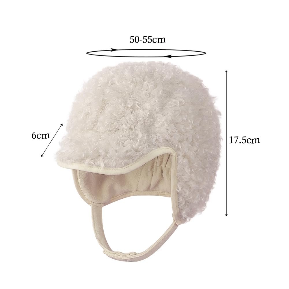 Зимова шапка-вушанка для дівчаток, штучна вовна, вітрозахисна, фото №7