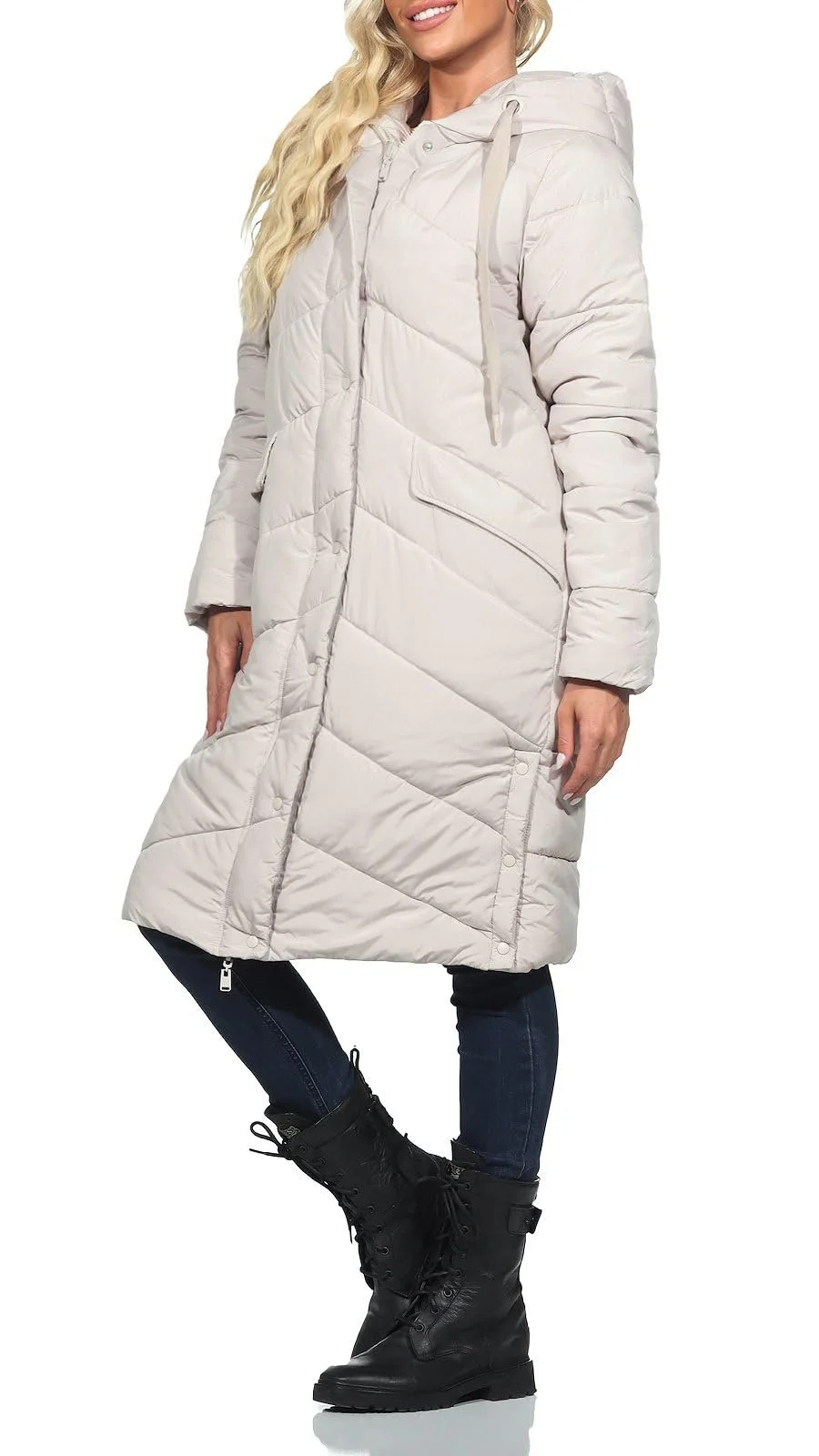 Женское стеганое пальто с капюшоном Hailys Ca44rlotta, фото №3 Женское стеганое пальто с капюшоном Hailys Ca44rlotta, фото №3