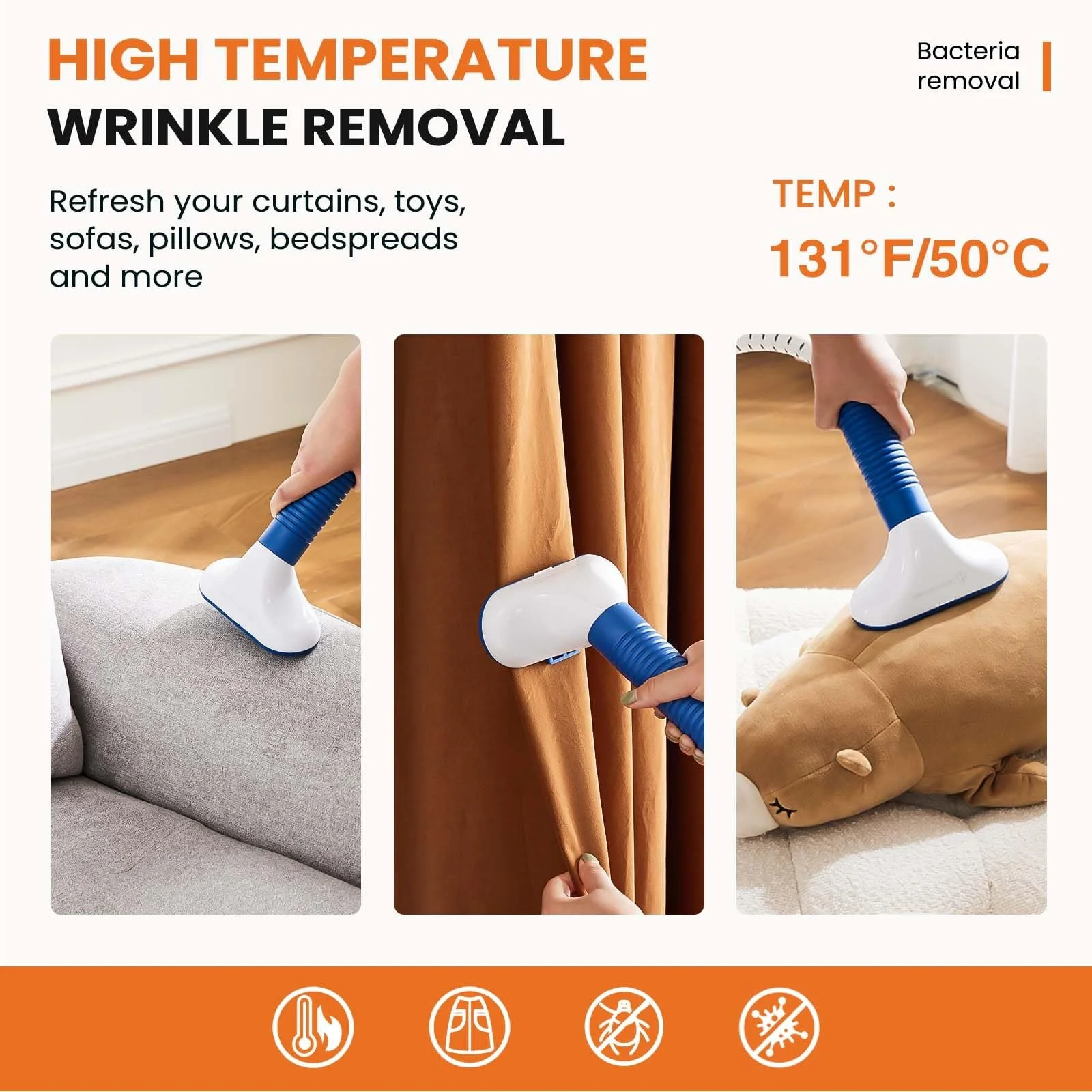 Вертикальний відпарювач DUMOS 1500 Вт 1.7 л, фото №3