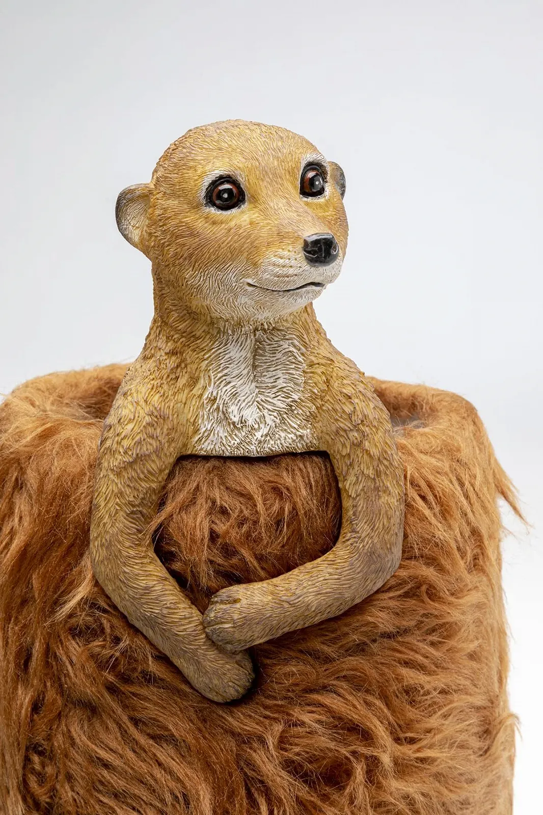 Настільна лампа Kare Design Animal Meerkat Fur Коричнева Штучне Хутро E14, фото №5