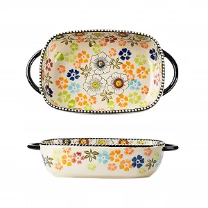 Форма для запекания керамическая прямоугольная 23.5 x 13 x 5 см Style D - Фото 1