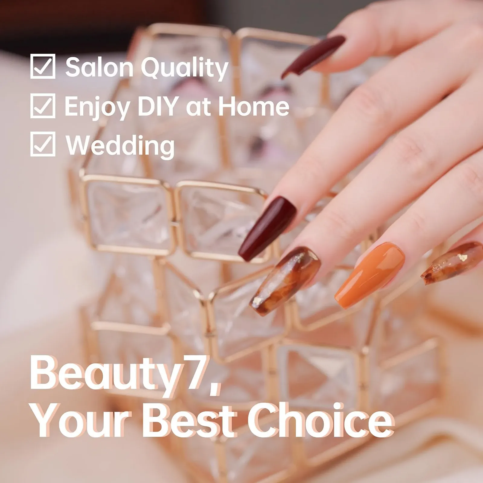 Гель-лак Beauty7 Macaron Прозрачный 6 цветов, фото №3