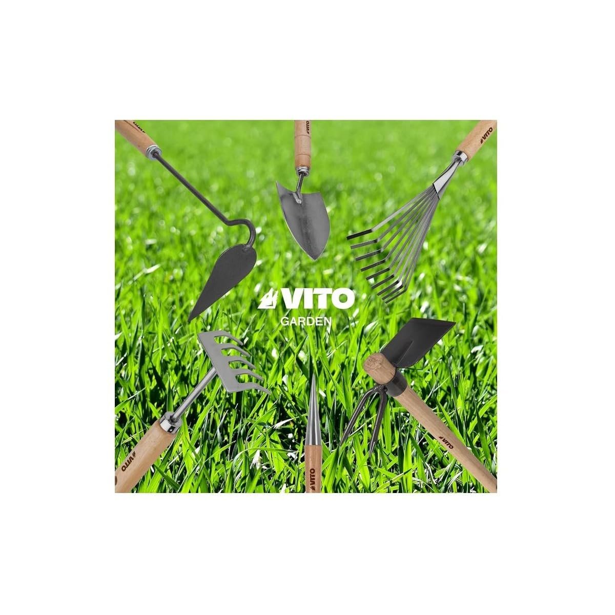 Лопатка VITO Garden Малая ручная Садовая из нержавеющей стали для цветов с деревянной ручкой VIPTP, фото №4