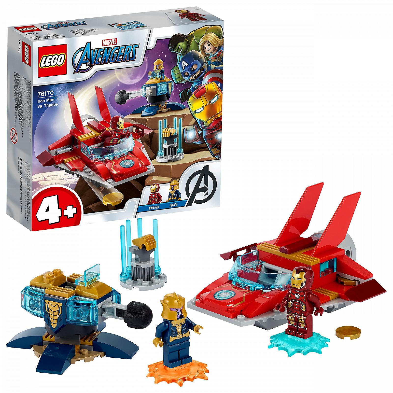 Конструктор LEGO Marvel Avengers 76170 Iron Man проти Таноса з літаком та 2 фігурками супергероїв для дітей від 4 років, фото №1
