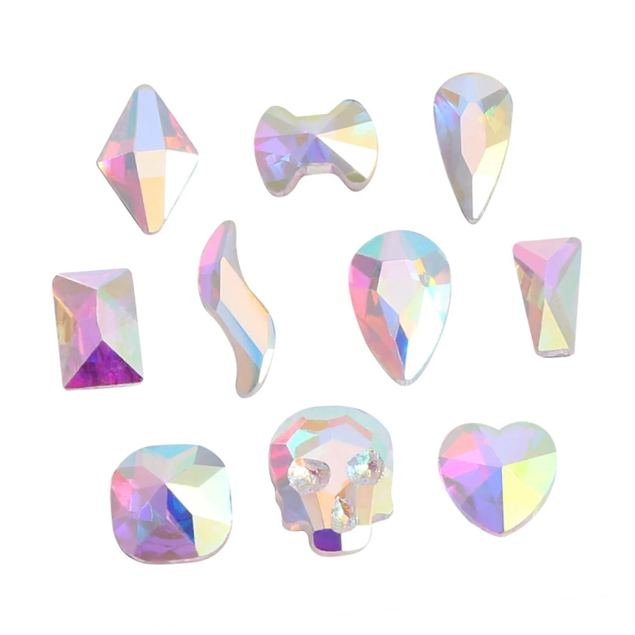 Стразы для ногтей FRCOLOR AB бриллиант 3D, 100 шт., фото №1 Стразы для ногтей FRCOLOR AB бриллиант 3D, 100 шт., фото №1