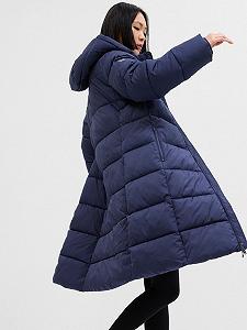 Пальто GAP MAXI LOGO PUFFER SHINE COAT XS Tёмно-синий synthetic.ua - Фото 1