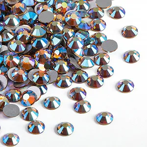 Стрази Кристалічні Плоскі Круглі для Манікюру Розмір SS34 7.1-7.3мм Lt.Colorado Topaz, 288 шт synthetic.ua - Фото 1