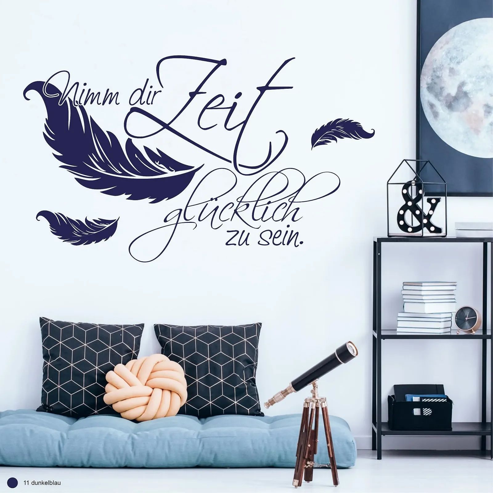 Наклейка для стен Happy Loft W63 Feather "Take Time To sein" 54 Colours 3 Sizes, фото №6