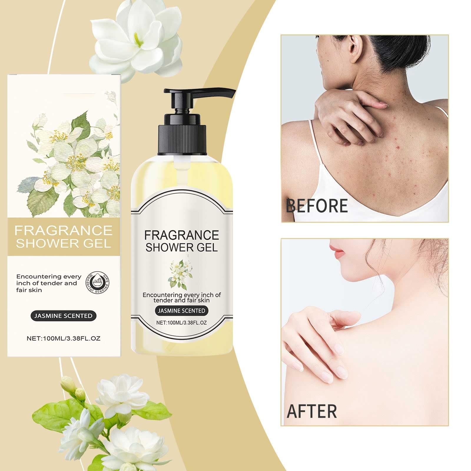 Гель для душу Jasmine Perfume Body Wash з органічним жасмином зволожуючий веганський (3 шт), фото №3