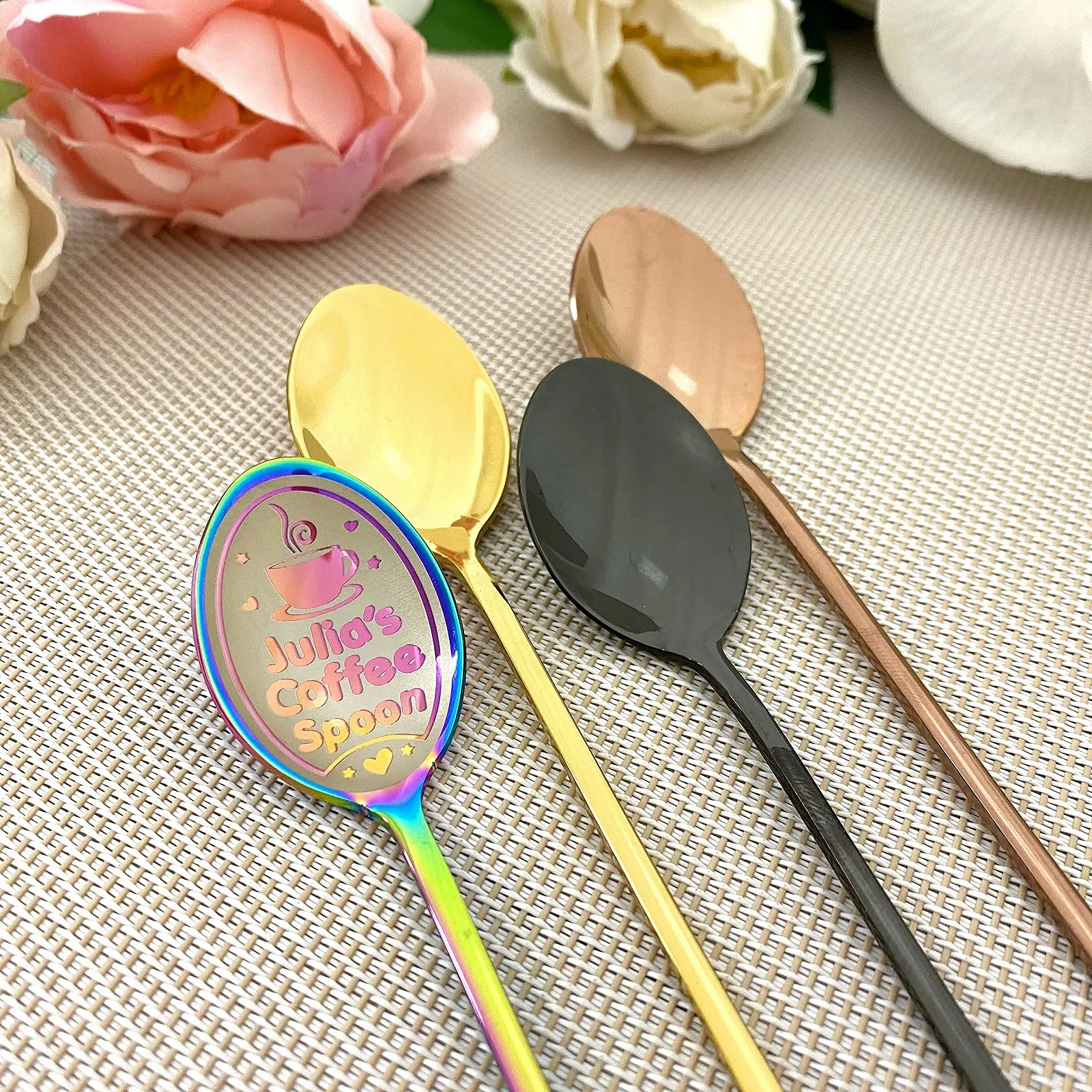 Ложка для кави з іменем на замовлення подарунок для дівчини довга, фото №3 Ложка для кави з іменем на замовлення подарунок для дівчини довга, фото №3