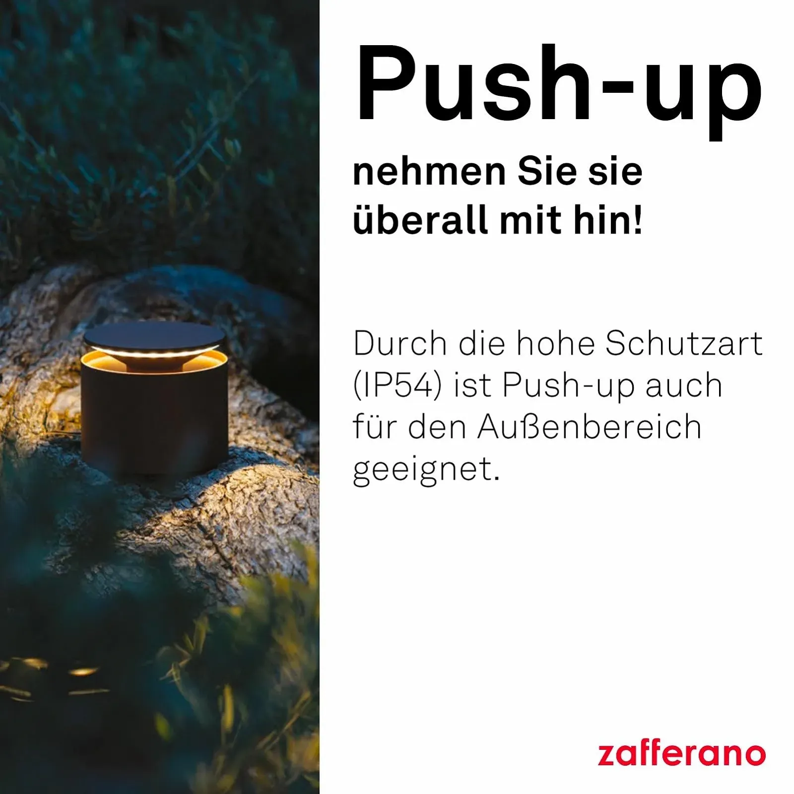 Настільна лампа Zafferano Push-Up Lamp бездротова акумуляторна з сенсорним керуванням для вулиці з димером 2200-3000 K висота 80-100 см темно-сіра, фото №3