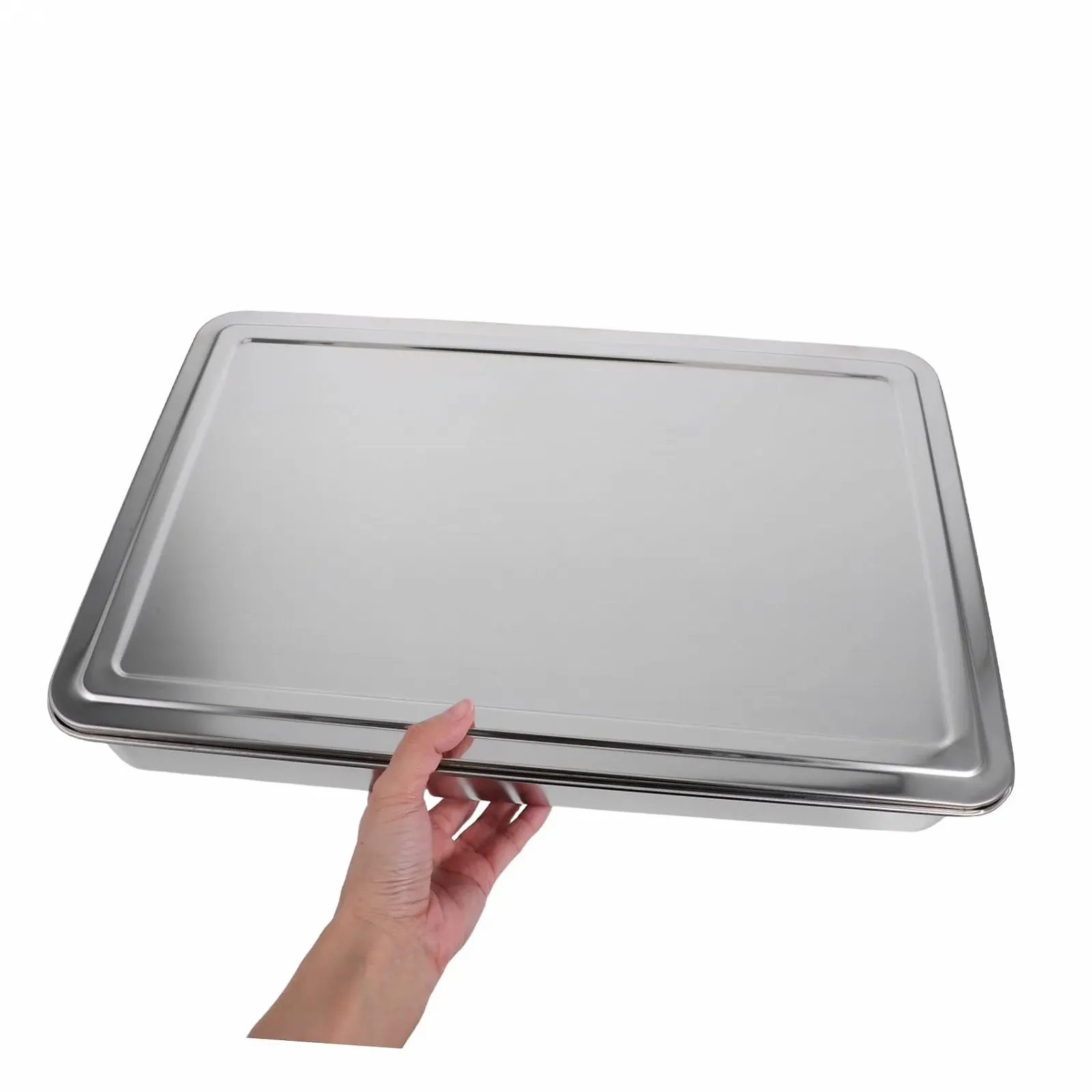 Противень с крышкой Прямоугольный Стальной Антипригарный, фото №4 Противень с крышкой Прямоугольный Стальной Антипригарный, фото №4