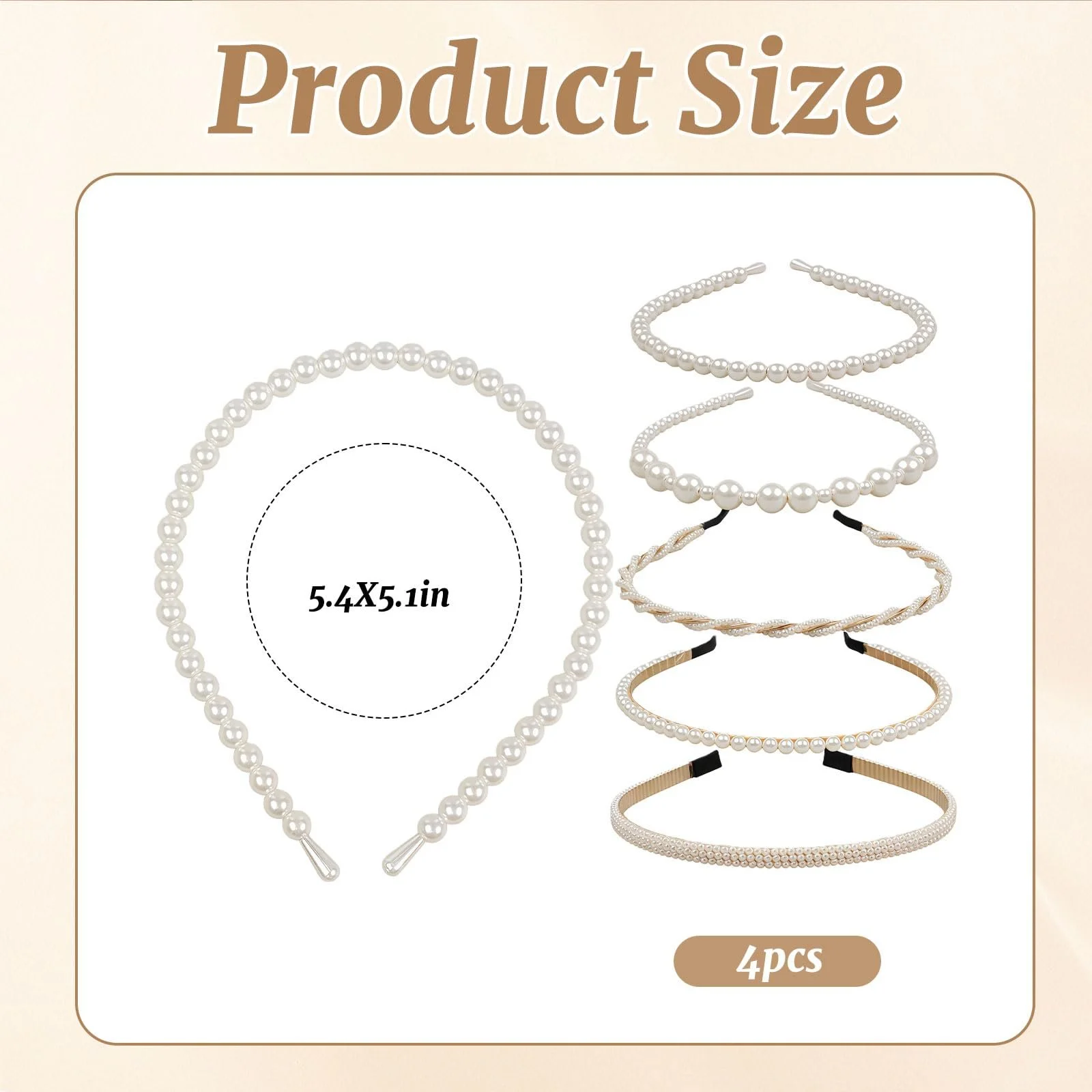 Обруч VelvetGlow з перлинами, фото №2