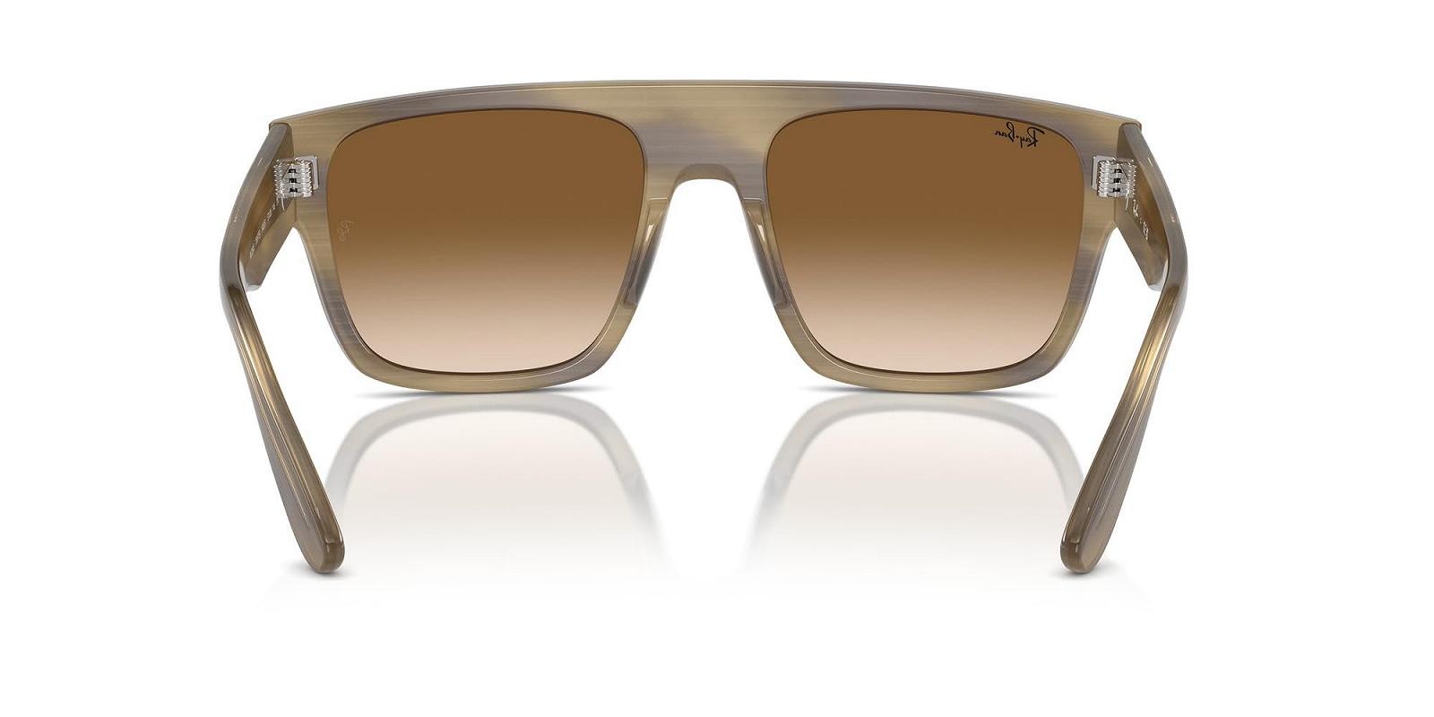 Солнцезащитные очки RAY-BAN Унисекс 0RB0360S14055157 Коричневая линза 57 мм Зеленая полоска, фото №4