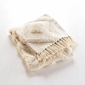 Покрывало Douceur d'Intérieur Inca Хлопок и Полиэстер С кисточками 125 x 150 см synthetic.ua - Фото 1