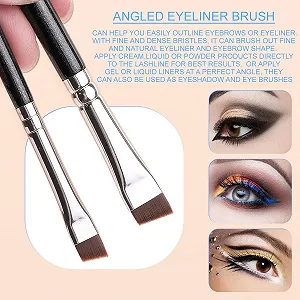 Кисти для подводки KINGMAS Fine Angled Premium 7 Pieces Gel, ультратонкая изогнутая форма synthetic.ua - Фото 1