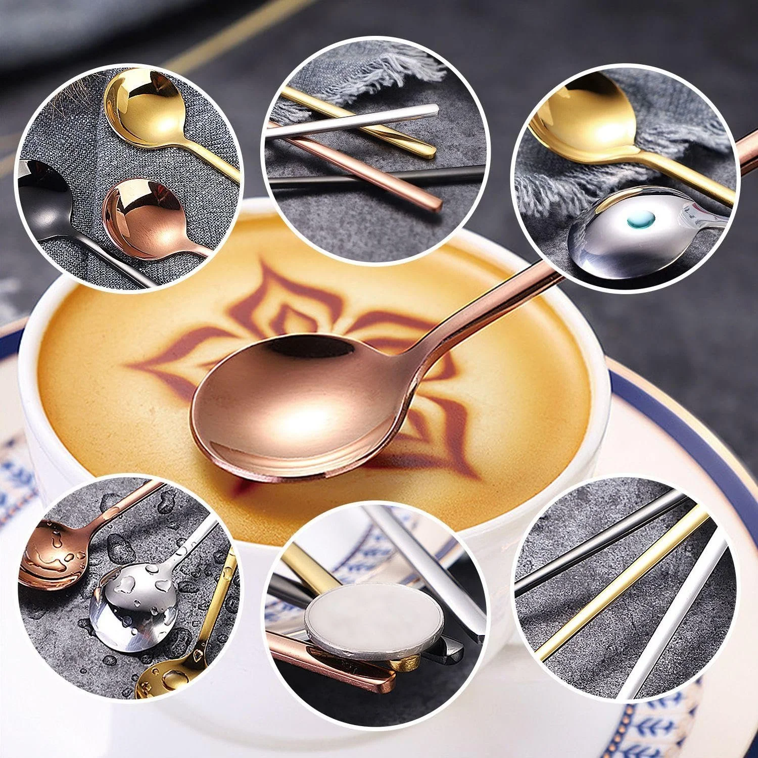 Ложка кофейная маленькая, 8 шт, нержавеющая сталь, фото №3