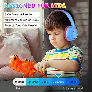 Навушники IFECCO Дитячі Bluetooth З мікрофоном Милі Динозавр з LED підсвіткою З чохлом synthetic.ua - Фото 1