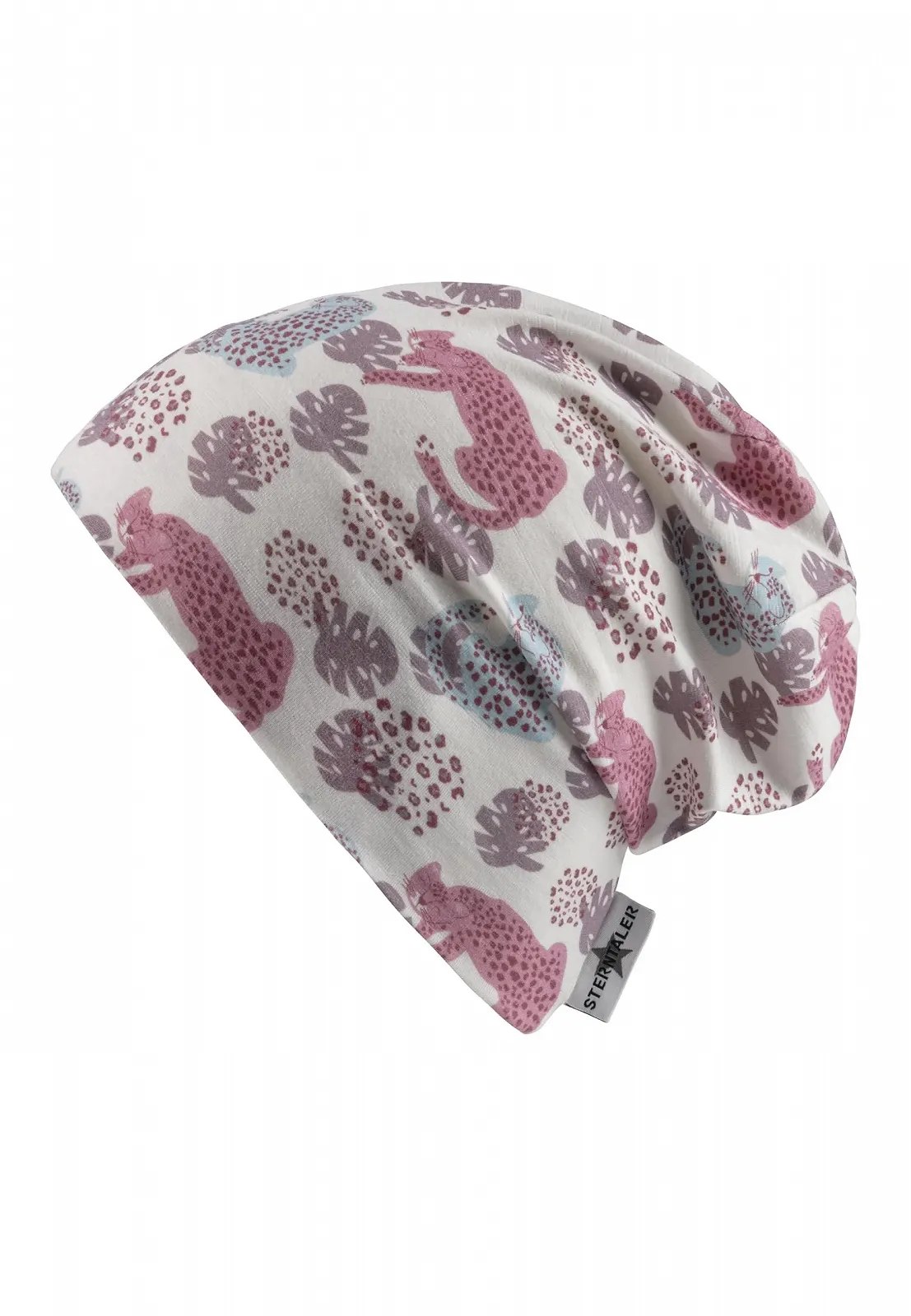 Шапка Sterntaler Leopard для дівчаток з вогнестійкої пряжі джерсі з захистом від ультрафіолету 50+, фото №2