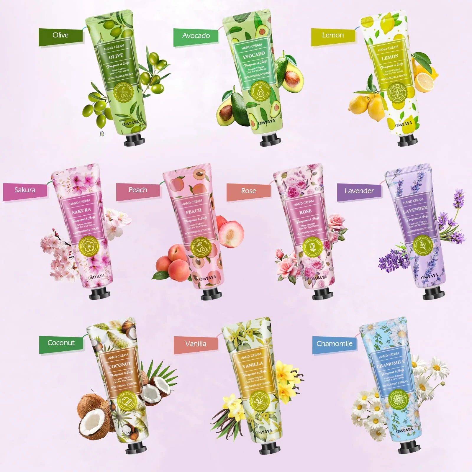 Крем для рук Набір, 10 шт Міні-крем для рук з маслом ши Зволожуючий крем, фото №5