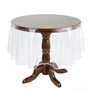 Скатертина Round PVC Transparent 0.02 мм 152 x 152 см - Фото 1