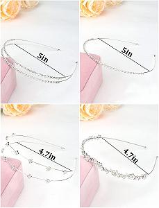 Обруч со стразами 4 шт Блестящий synthetic.ua - Фото 1