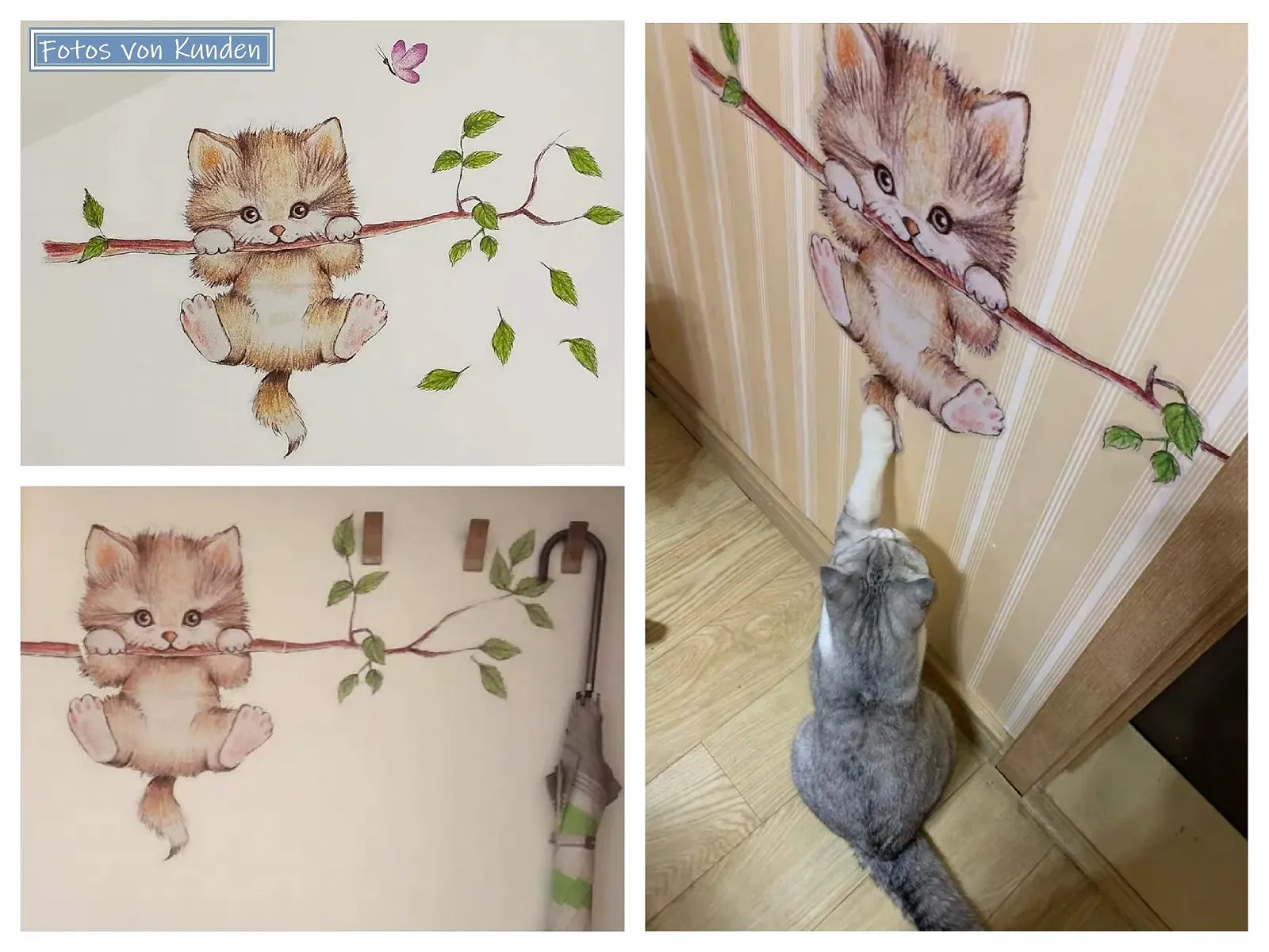 Настінна наклейка WandSticker4U Cat 70 x 55 см, фото №6 Настінна наклейка WandSticker4U Cat 70 x 55 см, фото №6
