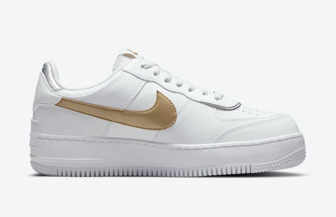 Кроссовки Nike Air Force 1 Low Shadow White Gold 39, фото №3