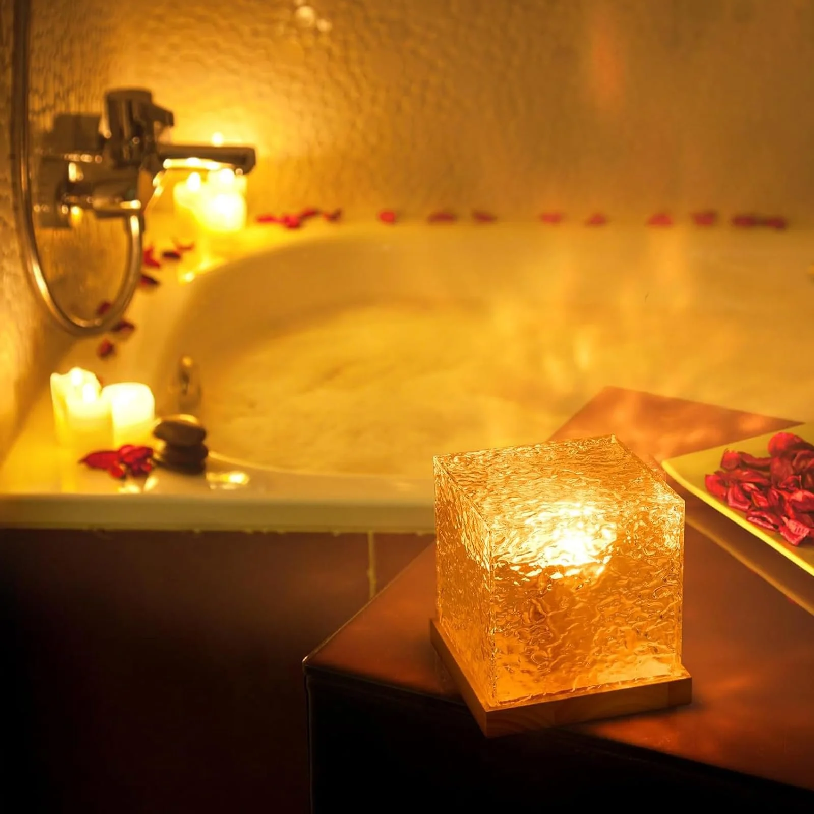 Настільна лампа LED DAZZTIME Crystal Акрилова RGB Дистанційне керування Хвиля, фото №7