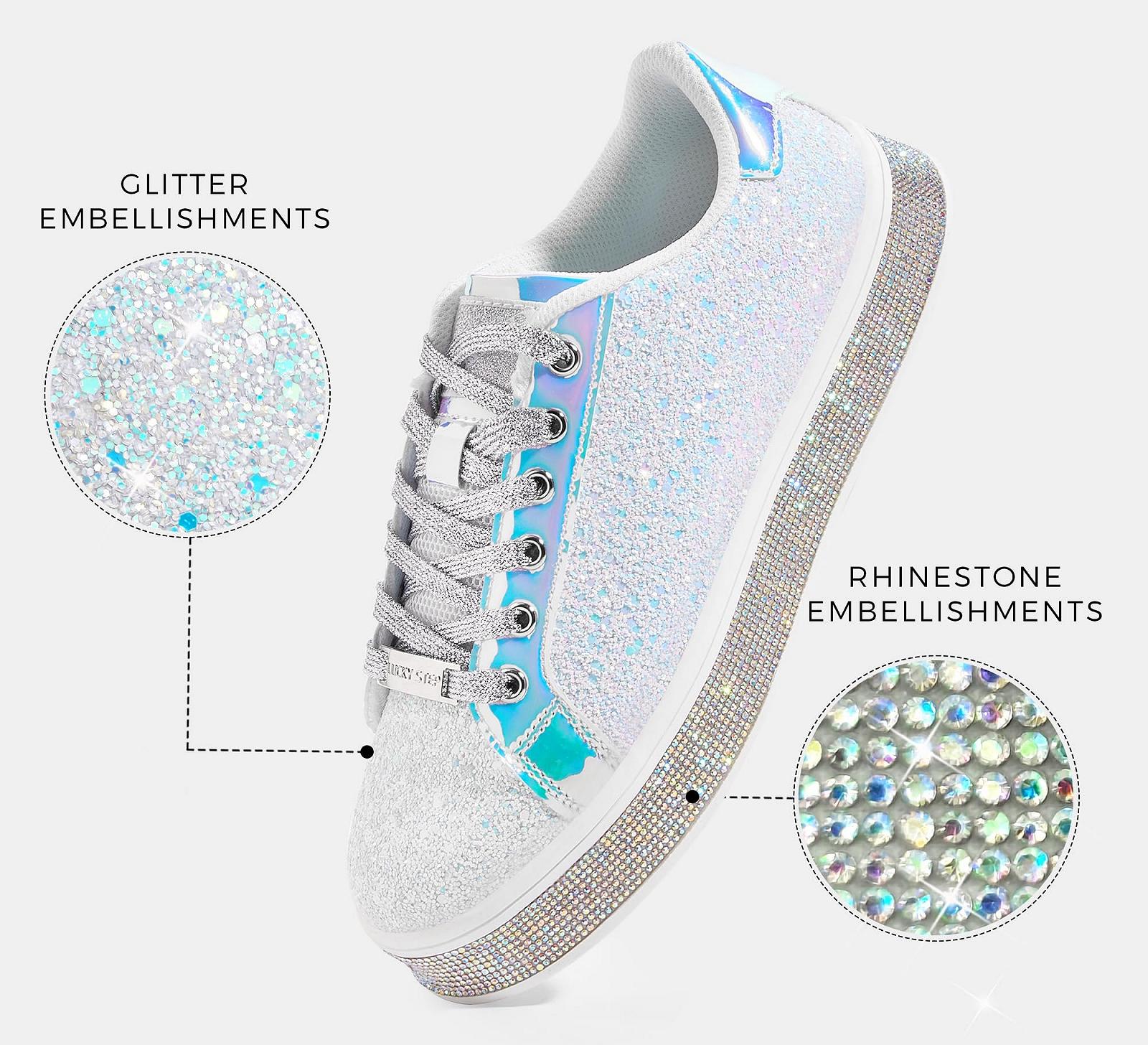 Жіночі Кросівки на платформі LUCKY STEP Glitter Блискучі Ошатні для весілля, фото №2
