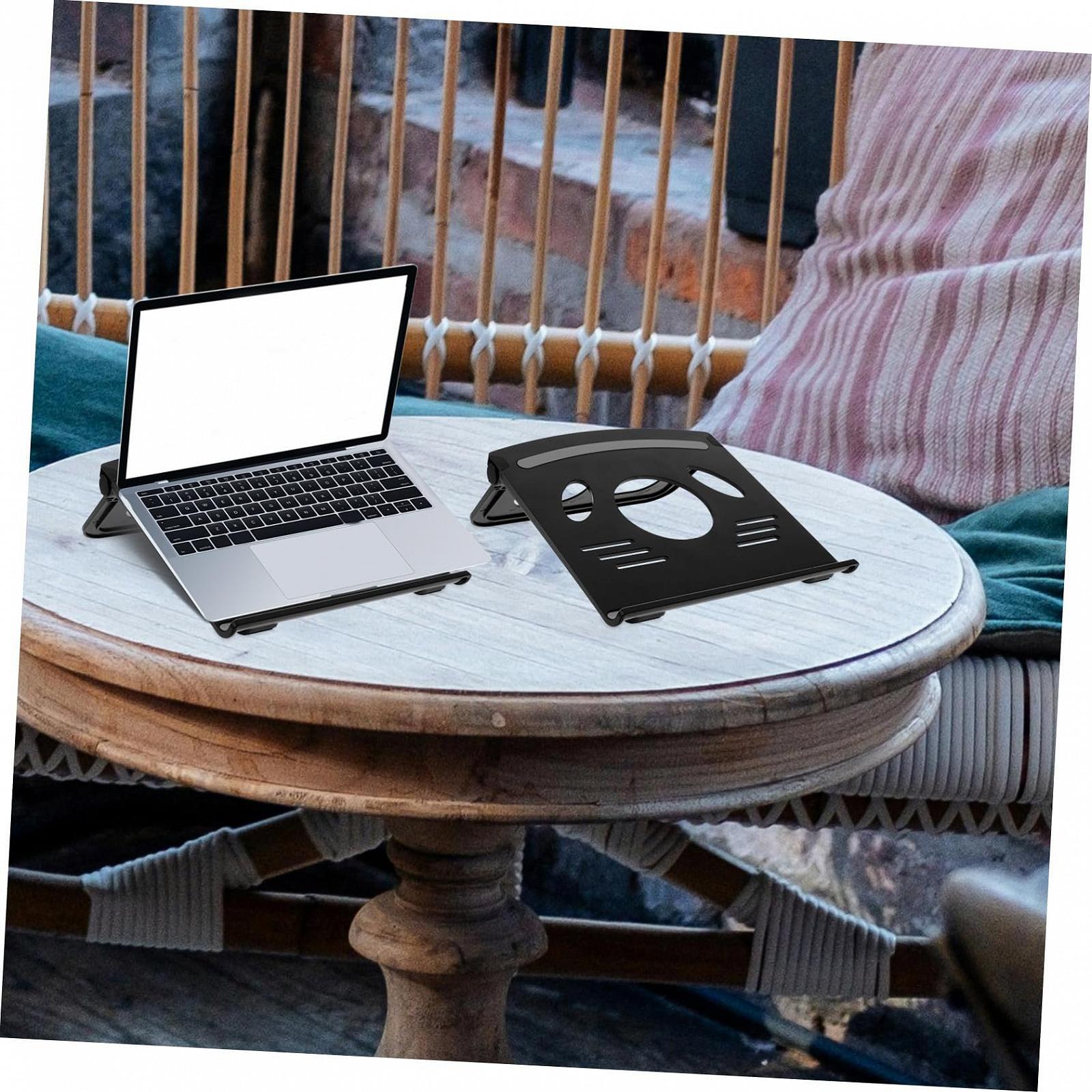 Подставка для ноутбука POPETPOP Регулируемая по высоте Портативная ABS Силиконовая Подставка для ноутбука Настольный держатель для ноутбука Планшет Эргономичная нескользящая Компактная для дома офиса, фото №5 Подставка для ноутбука POPETPOP Регулируемая по высоте Портативная ABS Силиконовая Подставка для ноутбука Настольный держатель для ноутбука Планшет Эргономичная нескользящая Компактная для дома офиса, фото №5