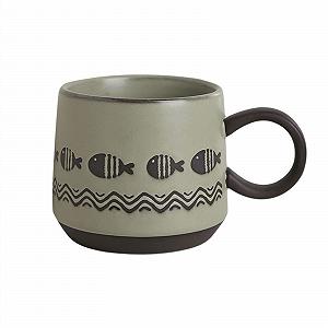 Керамічна кружка Вінтажний стиль грубої кераміки 450 мл Сірий - Фото 1