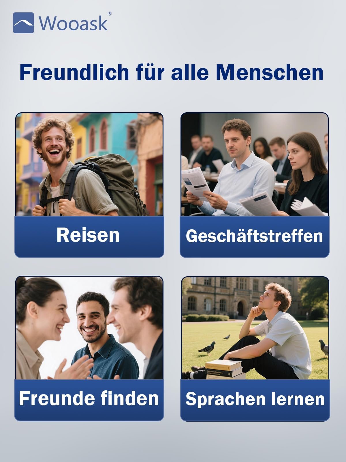 Навушники-перекладачі Wooask A8, 144 мови, 16 мов офлайн, фото №9 Навушники-перекладачі Wooask A8, 144 мови, 16 мов офлайн, фото №9