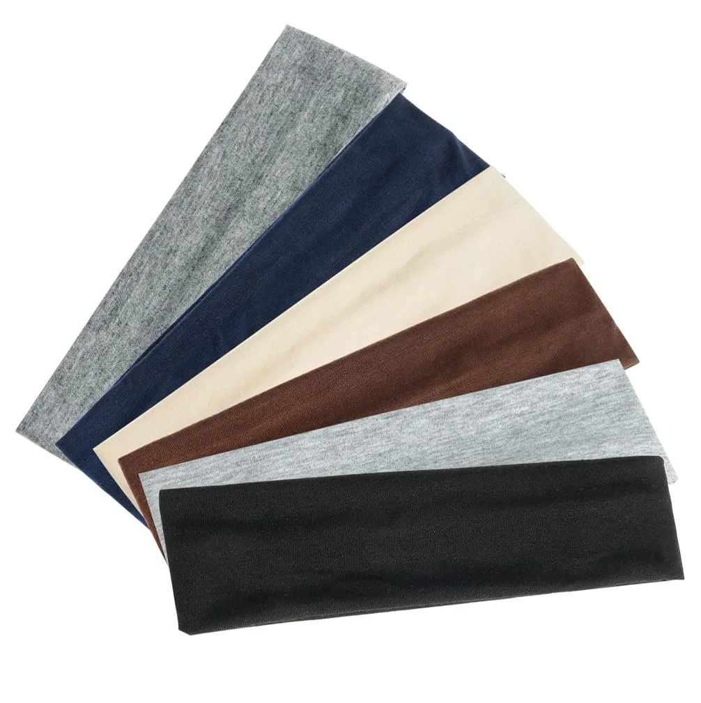 Спортивна Пов'язка На Голову Бавовняна Чорна, фото №1