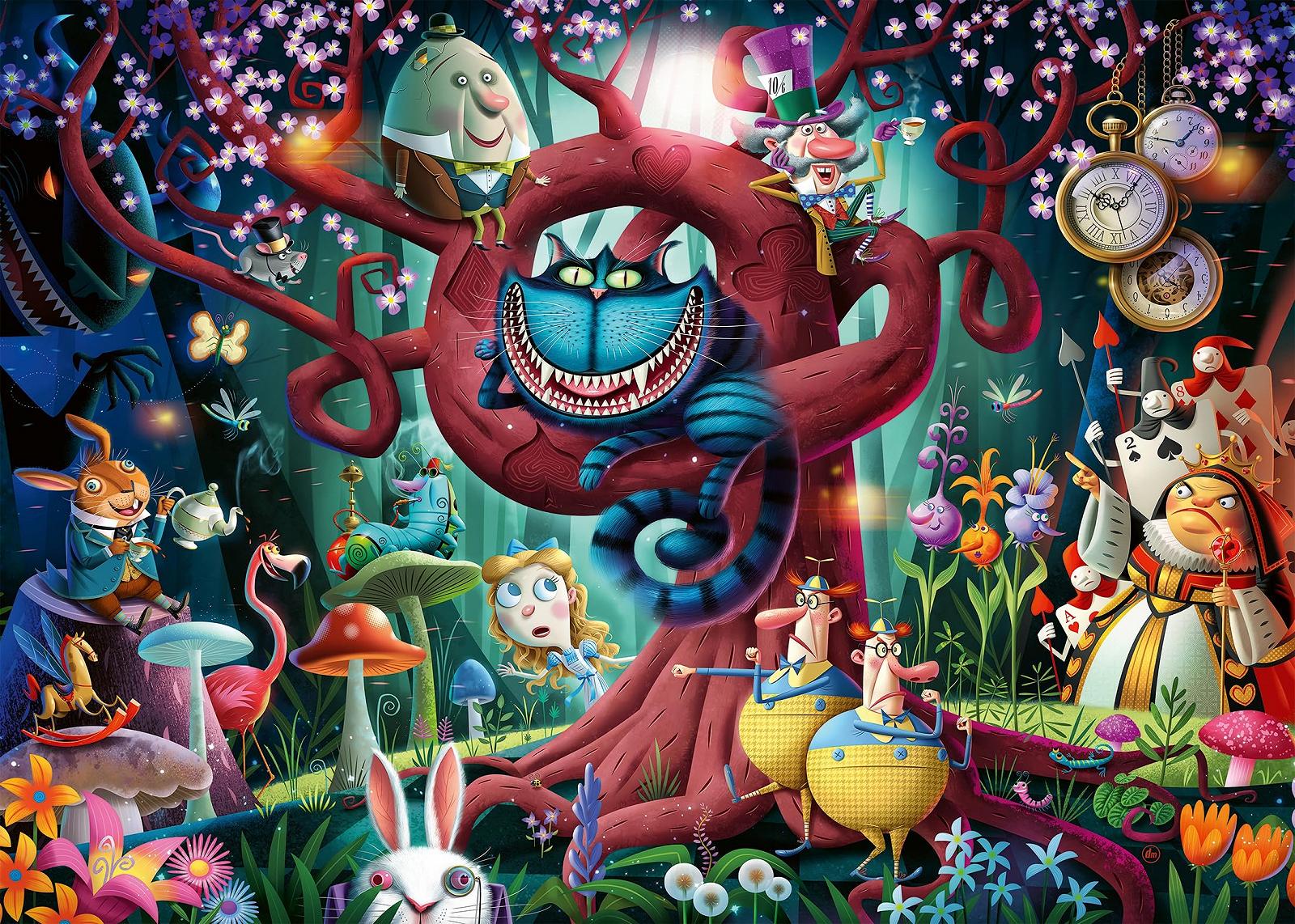 Пазл Ravensburger 12000490 Alice in Wonderland Almost Everyone is Crazy 1000 елементів, фото №1