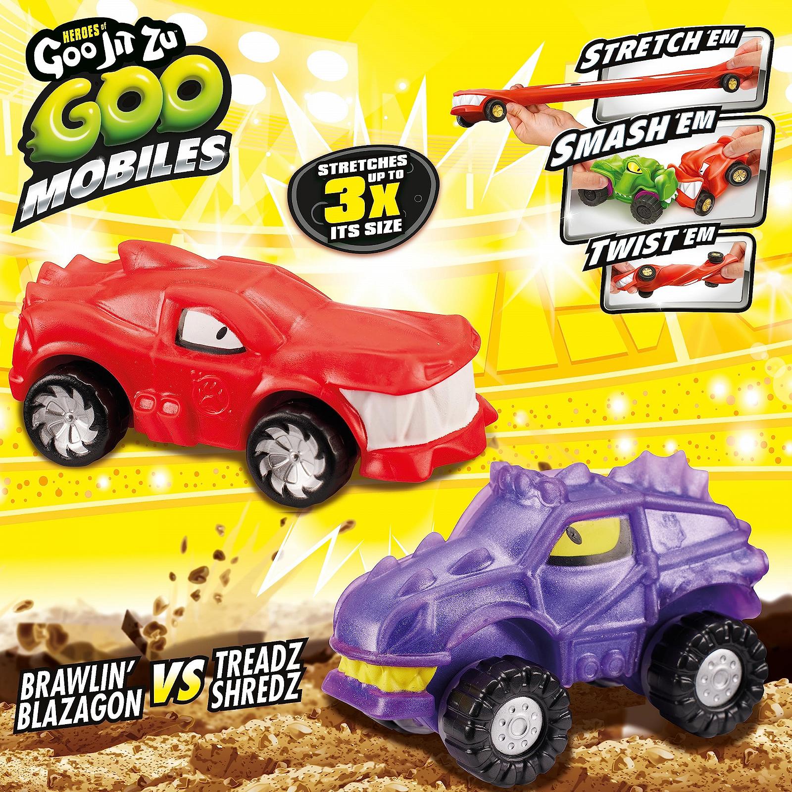 Игровые фигурки Heroes of Goo Jit Zu GOO Mobiles Blazagon Vs Shredz, фото №4