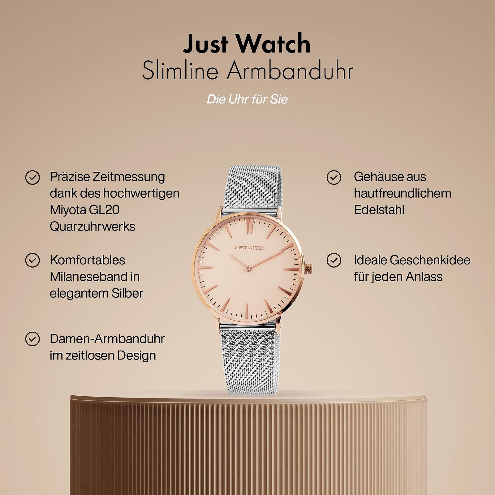 Жіночий годинник Just Watch, нержавіюча сталь або шкіряний ремінець, японський кварцовий механізм, фото №2 Жіночий годинник Just Watch, нержавіюча сталь або шкіряний ремінець, японський кварцовий механізм, фото №2