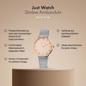 Женские часы Just Watch, нержавеющая сталь или кожаный ремешок, японский кварцевый механизм цена на synthetic.ua - Фото 1 Женские часы Just Watch, нержавеющая сталь или кожаный ремешок, японский кварцевый механизм synthetic.ua - Фото 1