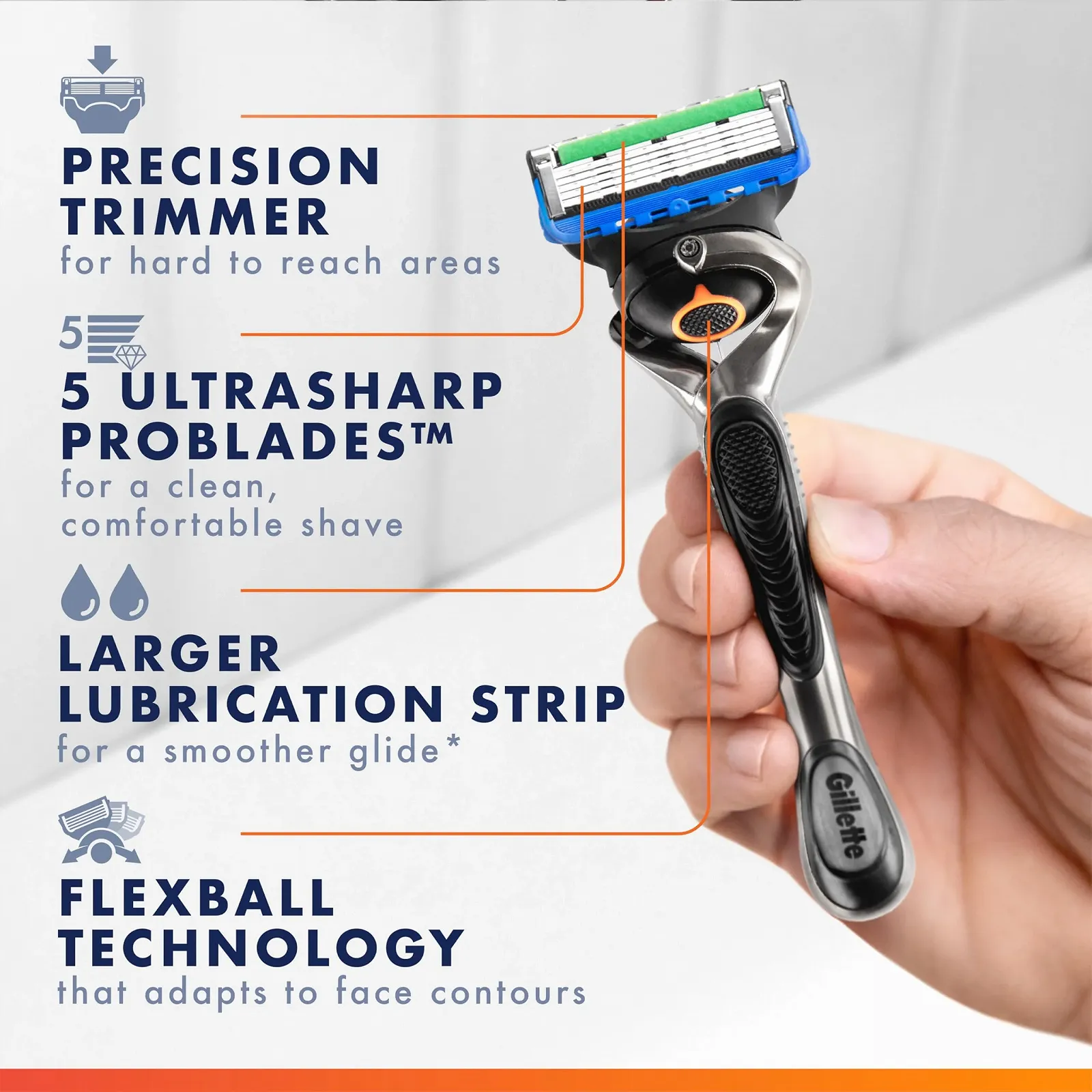 Сменные кассеты Gillette ProGlide 12 шт, фото №3
