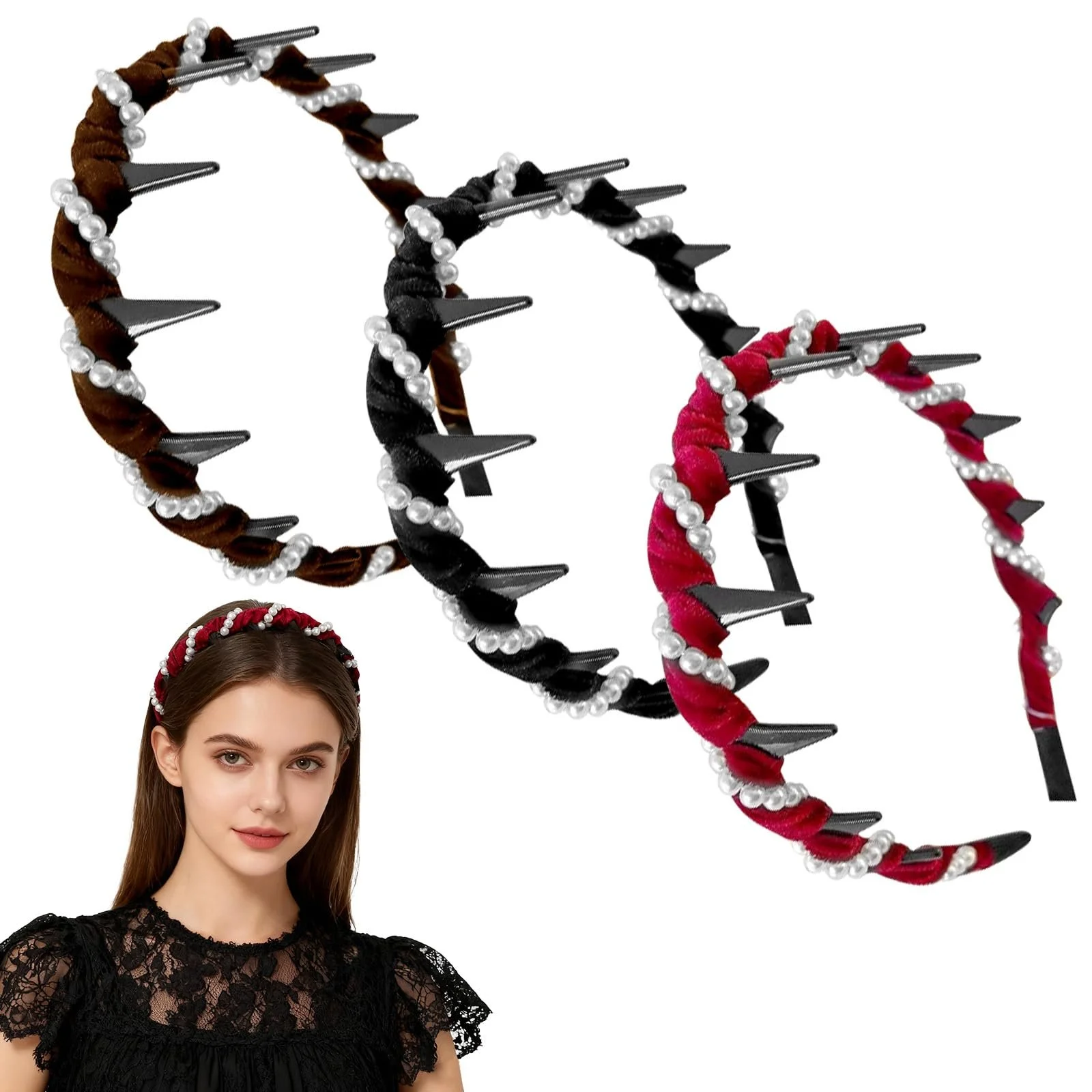 Обруч для волосся Штучні перли, фото №1