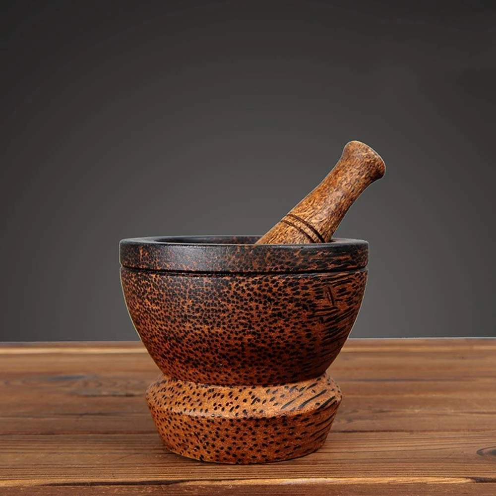 Дерев'яний Млинок для спецій та перцю з товкачиком, фото №5