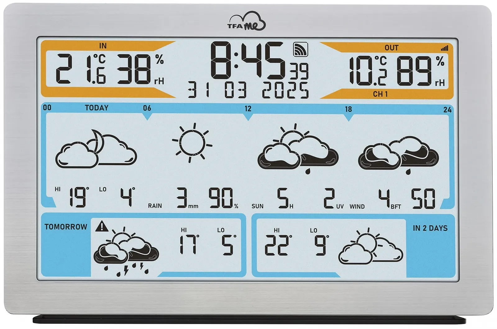 Метеостанция TFA Dostmann ID-02 / Wi-Fi / Прогноз на 6 дней, фото №2
