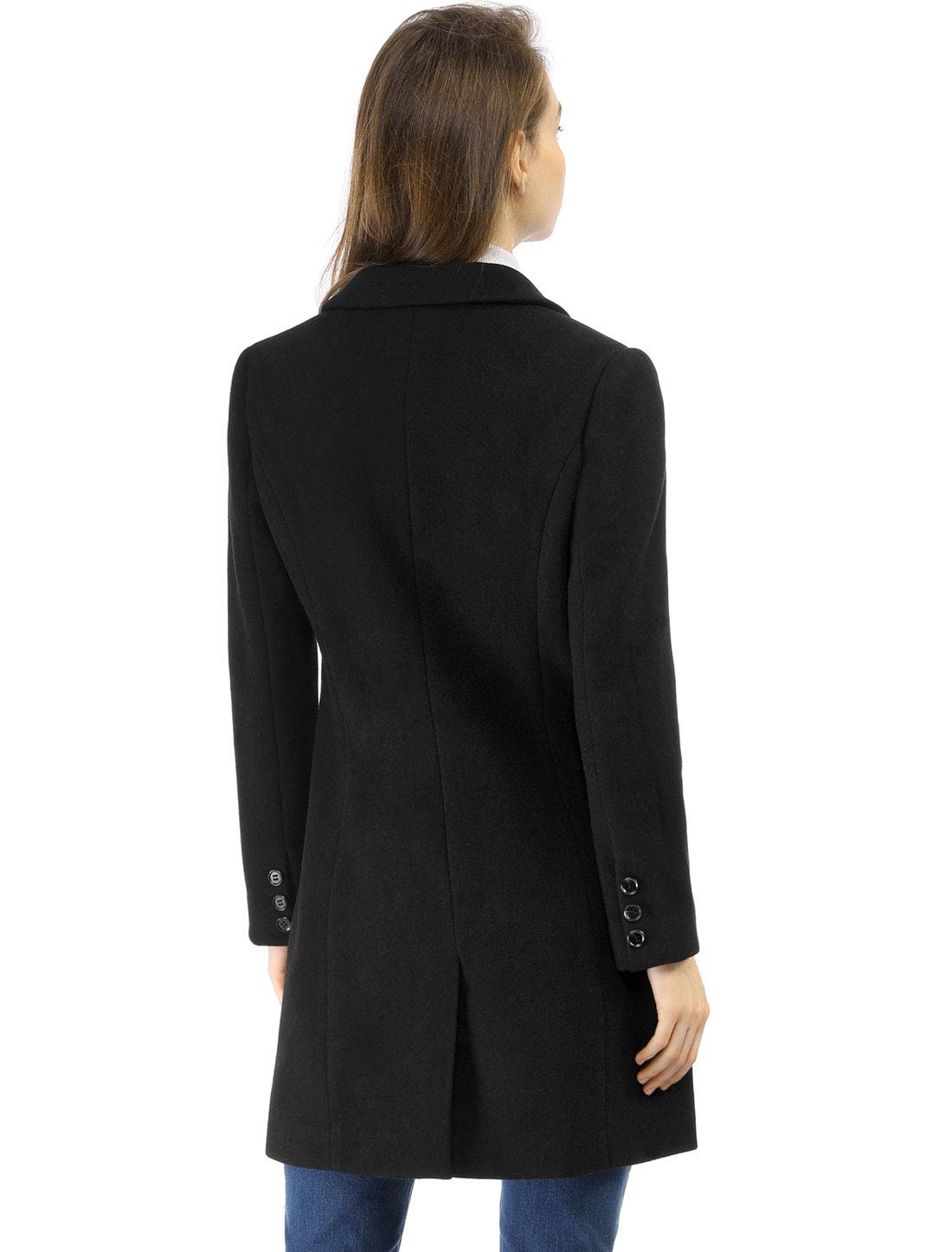 Пальто Allegra K С длинным рукавом Зимнее Двубортное Шерстяное, фото №5 Пальто Allegra K С длинным рукавом Зимнее Двубортное Шерстяное, фото №5