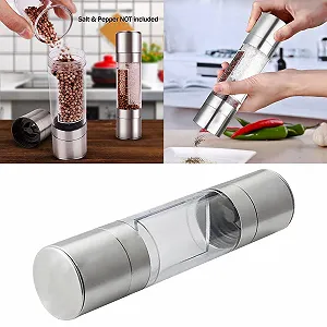 Ручний Млин Подвійна Головка Нержавіюча Сталь для Перцю Солі Кухонне начиння synthetic.ua - Фото 1