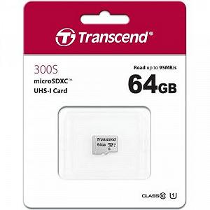 Карта памяти Transcend 64gb microSDXC Class 10 UHS-I U1 TS64GUSD300S synthetic.ua - Фото 1