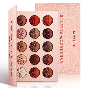 Палетка теней DE'LANCI Professional Warm Natural Bronze Tone 15 Colours Розовое золото - Фото 1
