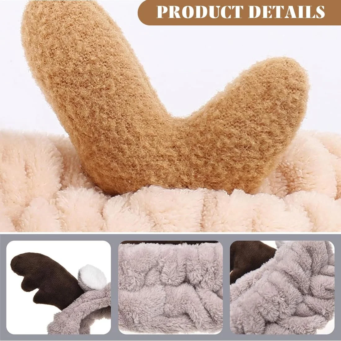 Набір пов'язок на голову для вмивання обличчя 3 шт., еластична, фото №2