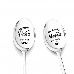 Ложка кофейная, 2 шт Лучшая Мама и Папа в Мире - Фото 1